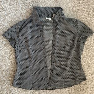 Thrifted silky button up
